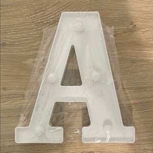 White Letter A Light Decor